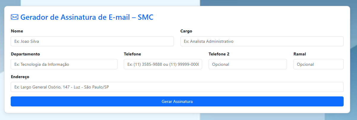 Gerador de Assinatura